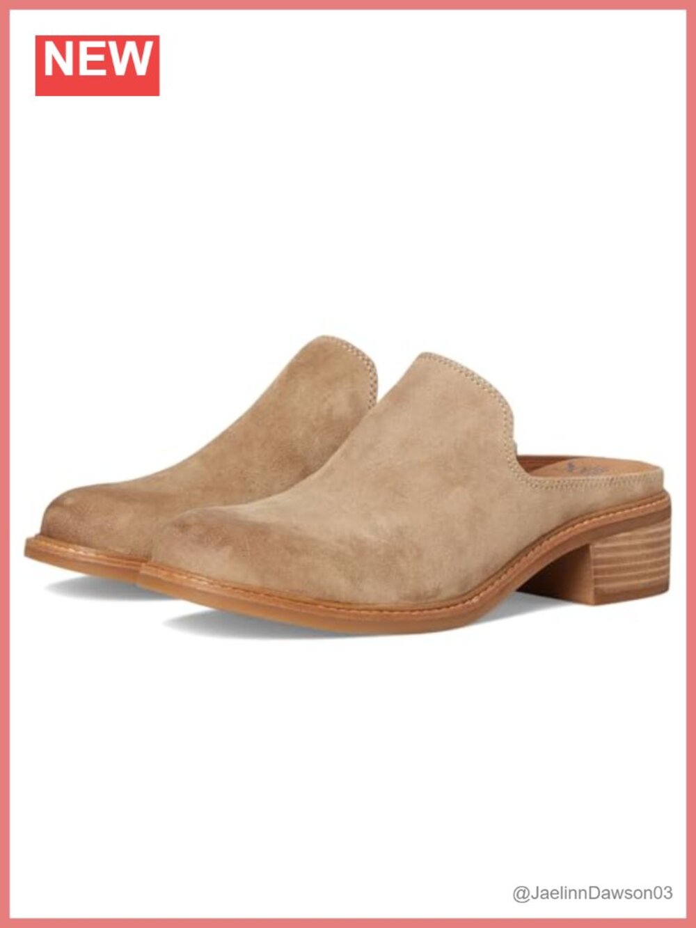 Söfft Trinity Leather Suede Mule Women's Block Heel Casual